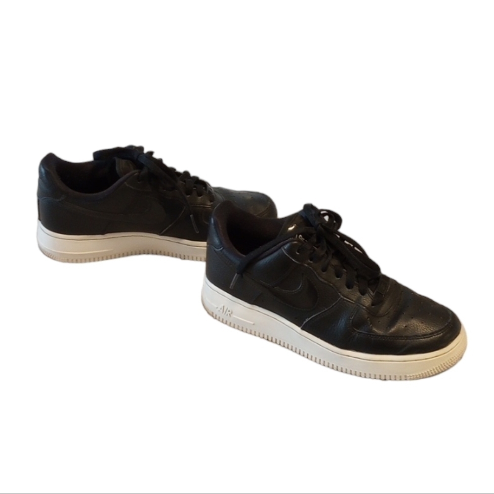 Nike Womens Air Force 1 Sneakers Sz 8.5 Black Chunky Low White Athletic Comfy
